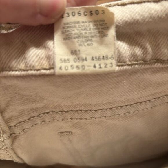 Levi’s 550 Relaxed Fit Tapered Leg Orange Tab Size 32x30 Light Tan Jeans - Picture 7 of 7